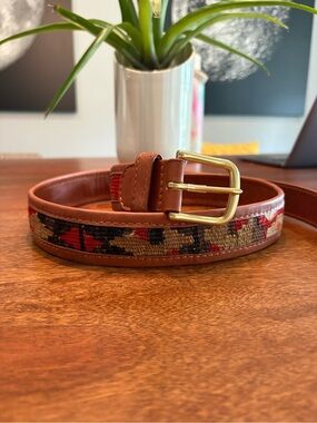 Artemis Design Co. Vintage Turkish Carpet Leather Belt Size 38 Handmade $178.
